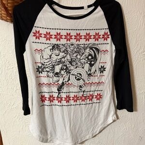 Mighty Fine Marvel Comics White and Black Tee